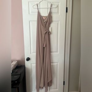 Taupe bridesmaids dress